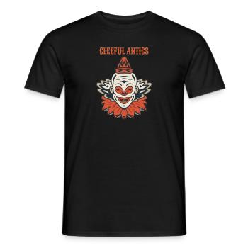 Circus Clown Funny Scary Creep Jester Spooky Joker - Men's T-Shirt - black - Front - AI Model Male 178 light (178cm)