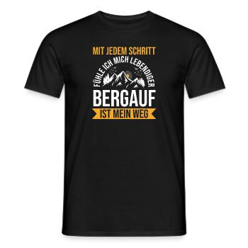 Mountaineer, Hiking, Hiker, Climbing, Mountaineering - Men's T-Shirt - black - Front - AI Model Male 178 light (178cm)