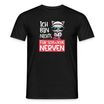 Je ne suis pas pour les âmes sensibles - Funny Cat - T-shirt homme - noir - Devant - AI Model Male 178 light (178cm)