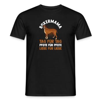 Dog Dog Mom Boxer Mom German Boxer - Men's T-Shirt - black - Front - AI Model Male 178 light (178cm)