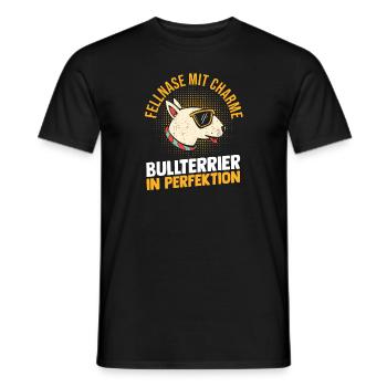 Chien Bull Terrier - T-shirt homme - noir - Devant - AI Model Male 178 light (178cm)