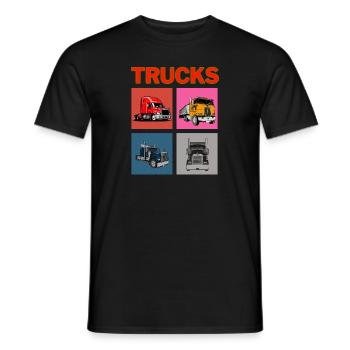 Camions - T-shirt homme - noir - Devant - AI Model Male 178 light (178cm)