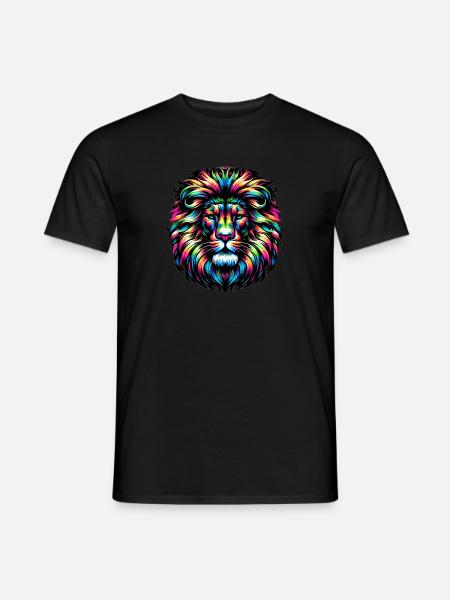 Löwe - Männer T-Shirt - Schwarz