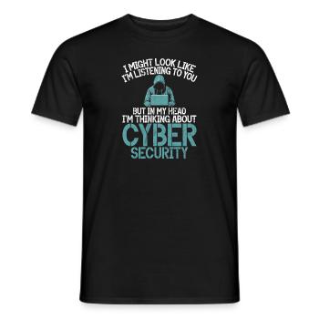 Cyber-sicherheits-hacker-hacking - Männer T-Shirt - Schwarz - Vorne - AI Model Male 178 light (178cm)