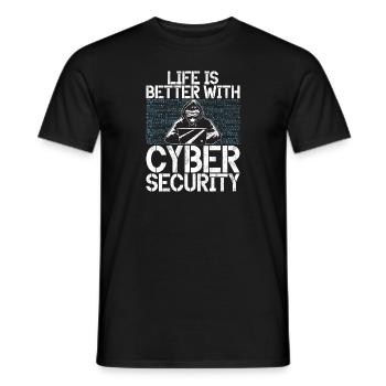 Cyber-sicherheits-hacker-hacking - Männer T-Shirt - Schwarz - Vorne - AI Model Male 178 light (178cm)