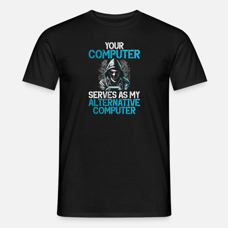 Cyber-sicherheits-hacker-hacking - Männer T-Shirt - Schwarz
