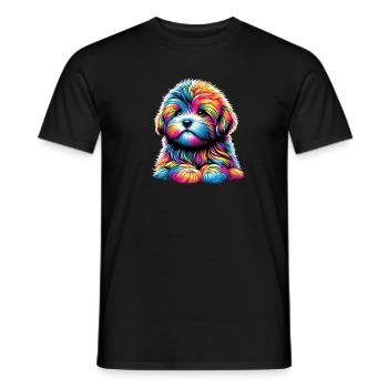 Bolonka Zwetna Chiot - T-shirt homme - noir - Devant - AI Model Male 178 light (178cm)