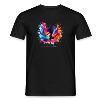 Dance of Colors - Men's T-Shirt - black - Front - AI Model Male 178 light (178cm)