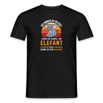 Elefanten Rüsseltier Dickhäuter Elefant - Männer T-Shirt - Schwarz - Vorne - AI Model Male 178 light (178cm)