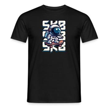 Astronaute Skatboarding - T-shirt homme - noir - Devant - AI Model Male 178 light (178cm)