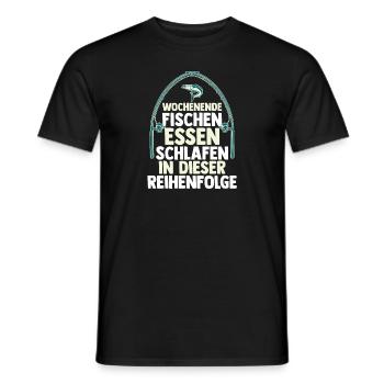 Angler Fischen Angelrute Angeln - Männer T-Shirt - Schwarz - Vorne - AI Model Male 178 light (178cm)