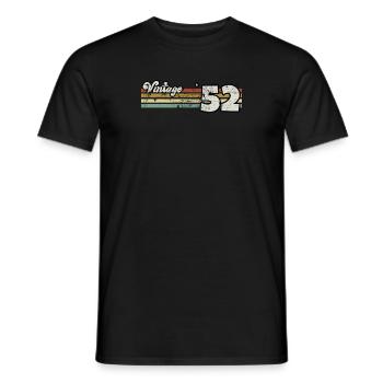 Rétro anniversaire né en 1952 Slogan Phrase citation - T-shirt homme - noir - Devant - AI Model Male 178 light (178cm)