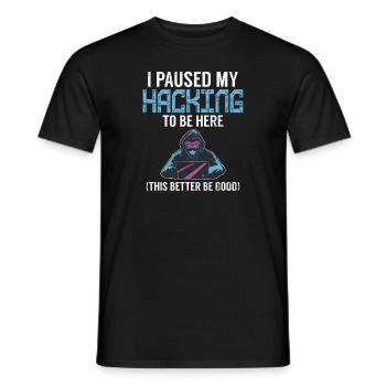 Cyber-sicherheits-hacker-hacking - Männer T-Shirt - Schwarz - Vorne - AI Model Male 178 light (178cm)