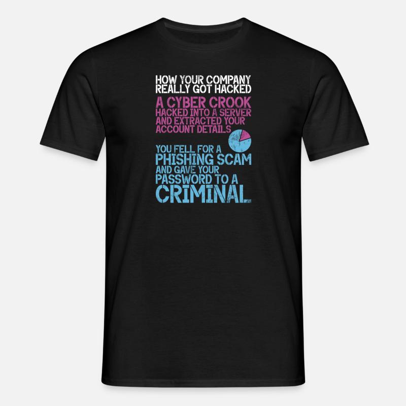 Cyber-sicherheits-hacker-hacking - Männer T-Shirt - Schwarz