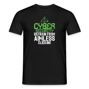 Cyber-sicherheits-hacker-hacking - Männer T-Shirt - Schwarz - Vorne - AI Model Male 178 light (178cm)