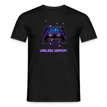 Gamers Video Gaming Geek Console Game Controller - Men's T-Shirt - black - Front - AI Model Male 178 light (178cm)