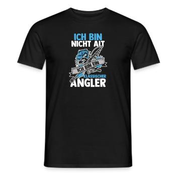 Angler Fishing Fishing Rod Fishing - Men's T-Shirt - black - Front - AI Model Male 178 light (178cm)