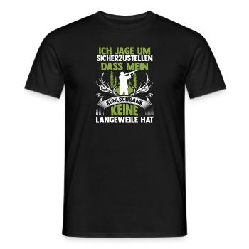 Hunting Hunting Deer Hunting Wild Boar Hunting Hunter - Men's T-Shirt - black - Front - AI Model Male 178 light (178cm)