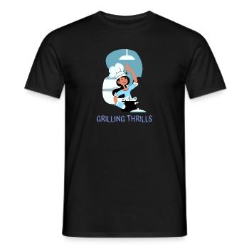 Chef Cook Kitchen Culinary Retro Bake Restaurant - Men's T-Shirt - black - Front - AI Model Male 178 light (178cm)