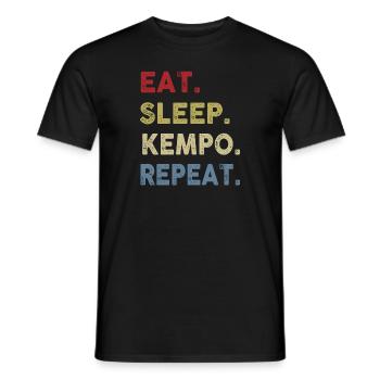 Manger Dormir Kempo Répéter Drôle Arts Martiaux - T-shirt homme - noir - Devant - AI Model Male 178 light (178cm)