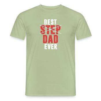 Best Step Dad Ever Stepfather - Men's T-Shirt - sage - Front - AI Model Male 178 light (178cm)