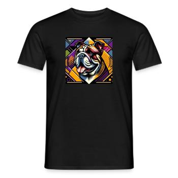 Bouledogue anglais - T-shirt homme - noir - Devant - AI Model Male 178 light (178cm)