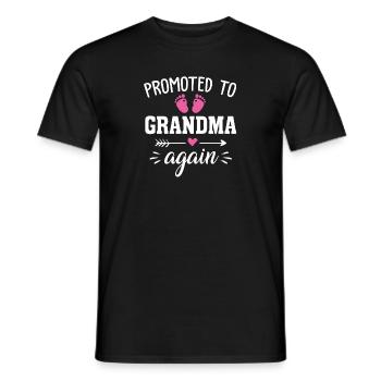 Promoted to grandma again - Men's T-Shirt - black - Front - AI Model Male 178 light (178cm)