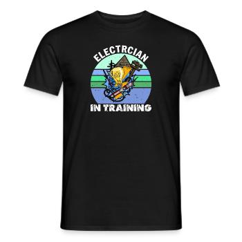 Électricien en formation Technicien d’éclairage Profession de lampe - T-shirt homme - noir - Devant - AI Model Male 178 light (178cm)