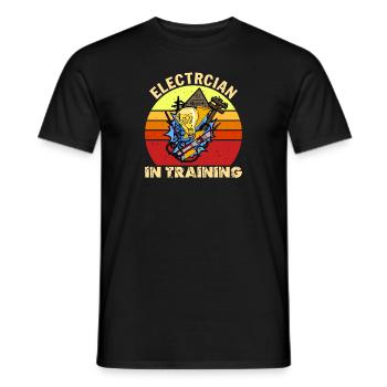 Électricien en formation Technicien d’éclairage Profession de lampe - T-shirt homme - noir - Devant - AI Model Male 178 light (178cm)