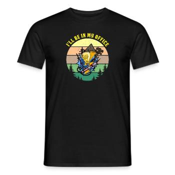 I'm going to be in my office Electricity Profession - Men's T-Shirt - black - Front - AI Model Male 178 light (178cm)