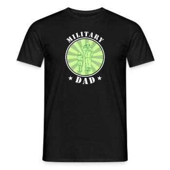 Dad Dad Father's Day Military Soldier - Men's T-Shirt - black - Front - AI Model Male 178 light (178cm)