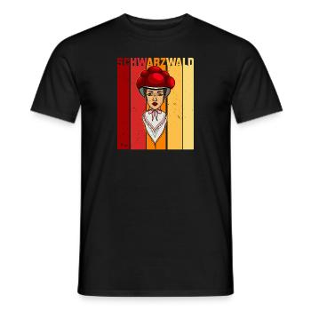 Schwarzwaldmädel Schwarzwald Rétro allemand - T-shirt homme - noir - Devant - AI Model Male 178 light (178cm)