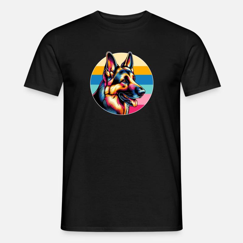 Schäferhund - Männer T-Shirt - Schwarz