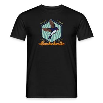 Hirondelle rustique Autriche Observation des oiseaux - T-shirt homme - noir - Devant - AI Model Male 178 light (178cm)