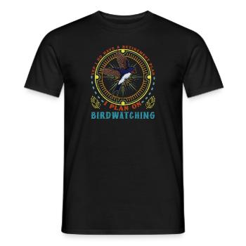 Oui, j’ai une plante de retraite pour observer les oiseaux - T-shirt homme - noir - Devant - AI Model Male 178 light (178cm)