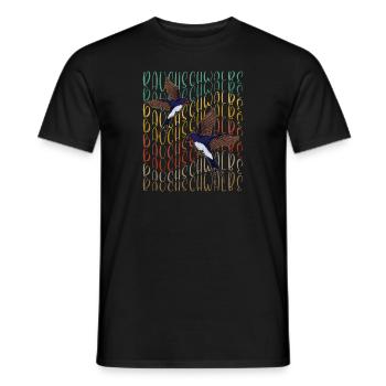 Hirondelle rustique Retro Austria oiseau - T-shirt homme - noir - Devant - AI Model Male 178 light (178cm)