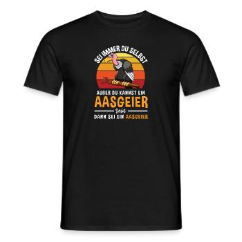 Greifvögel Vogelart Raubvogel Aasgeier - Männer T-Shirt - Schwarz - Vorne - AI Model Male 178 light (178cm)