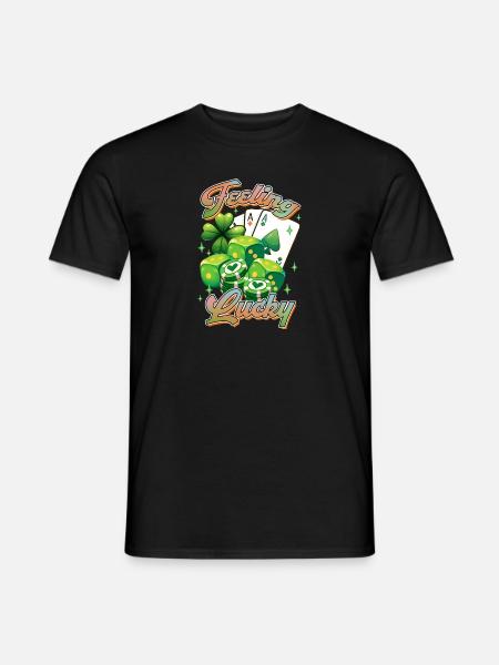 Feeling Lucky St Patricks Day - Men's T-Shirt - black