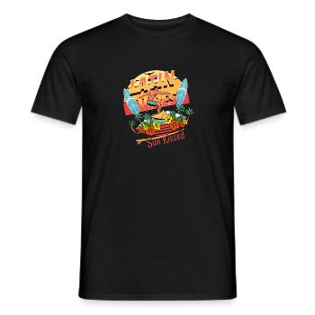 Latin Tropical Beach Summer Waves Sunny Vacation - Männer T-Shirt - Schwarz - Vorne - AI Model Male 178 light (178cm)