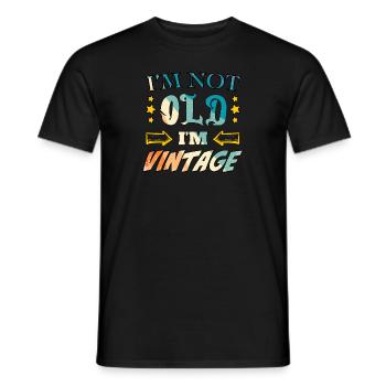 I'm not old, I'm vintage - Men's T-Shirt - black - Front - AI Model Male 178 light (178cm)