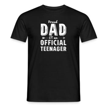 Fier papa d’un anniversaire officiel d’adolescent - T-shirt homme - noir - Devant - AI Model Male 178 light (178cm)