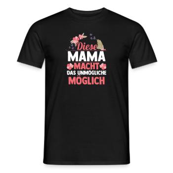 Mom Mother's Day Mom - Men's T-Shirt - black - Front - AI Model Male 178 light (178cm)