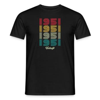 73 Jahre alter Jahrgang 1951 Limitierte Auflage 73. - Männer T-Shirt - Schwarz - Vorne - AI Model Male 178 light (178cm)