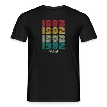 42 Jahre alter Jahrgang 1982 Limitierte Auflage 42. - Männer T-Shirt - Schwarz - Vorne - AI Model Male 178 light (178cm)