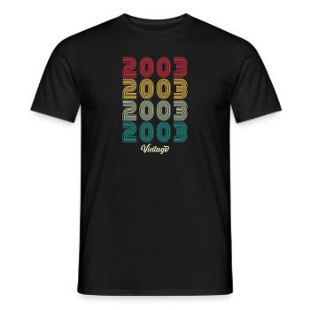 21 Years Old Vintage 2003 Limited Edition 21st - Men's T-Shirt - black - Front - AI Model Male 178 light (178cm)