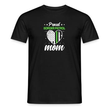 Fière maman de la patrouille frontalière Garde nationale - T-shirt homme - noir - Devant - AI Model Male 178 light (178cm)