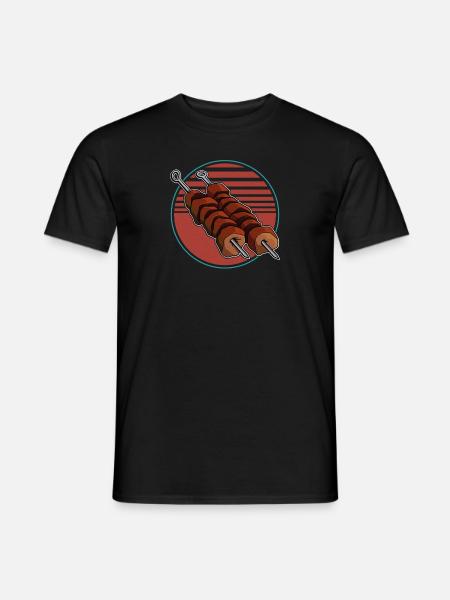 Shashlik Retro Russia Carne Grigliata Mangal - T-shirt uomo - nero
