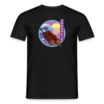 Shashlik Retro Russia Meat Grilling Mangal - Men's T-Shirt - black - Front - AI Model Male 178 light (178cm)