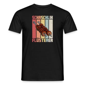 Shashlik Whisperer Retro Russia Meat - Men's T-Shirt - black - Front - AI Model Male 178 light (178cm)