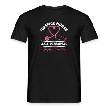 Hospice Nurse Aka Personal Comfort Engineer - Männer T-Shirt - Schwarz - Vorne - AI Model Male 178 light (178cm)